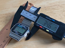 Load image into Gallery viewer, Timex Indiglo Mens Silver Black Stretch Digital Quartz Alarm Chronograph Watch Hours~New Battery