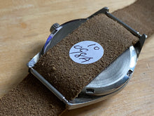 Load image into Gallery viewer, Vintage HMT Hindi Dial Men Silver Leather NATO Band Hand-Wind Mechanical Watch Hours