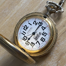 Load image into Gallery viewer, Vintage JC Penny Mens Gold Tone Railroad Train Swiss Made Hand Wind Mechanical Watch Hours