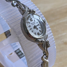 Load image into Gallery viewer, Vintage Bulova Lady 4 real Diamonds Silver Cocktail Analog Quartz Watch Hours~New Battery