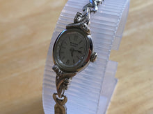 Load image into Gallery viewer, Vintage Bulova Lady 4 real Diamonds Silver Cocktail Analog Quartz Watch Hours~New Battery