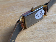 Load image into Gallery viewer, Vintage Anne Klein Lady 17 Jewels Gold Tone Rectangle Leather Band Hand-Wind Mechanical Watch Hours