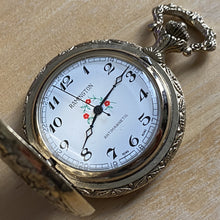 Load image into Gallery viewer, Vintage Ramington Mens Gold Tone Half-Hunter Flower Dial Hand Wind Mechanical Watch Hours