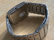 Load image into Gallery viewer, Kenneth Cole KC-3564 Mens All Steel Rectangle Green Dial Analog Quartz Watch Hours~Date~New Battery