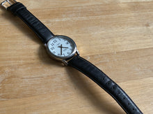 Load image into Gallery viewer, Timex Indiglo Mens 30m WR Classic Silver White Leather Analog Quartz Watch Hours~Date~New Battery