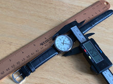 Load image into Gallery viewer, Timex Indiglo Mens 30m WR Classic Silver White Leather Analog Quartz Watch Hours~Date~New Battery