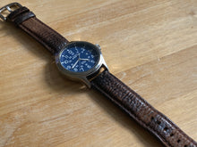 Load image into Gallery viewer, Timex Expedition Indiglo Mens 50m Silver Blue Military Dial Analog Quartz Watch Hours~Date~New Battery