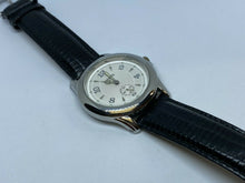 Load image into Gallery viewer, Dufonte Mens Small Seconds Leather Silver Analog Quartz Watch Hours~New Battery
