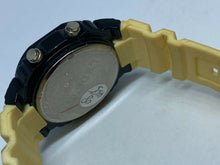 Load image into Gallery viewer, Q. Seven Mens Yellow Black Digital Alarm Chrono Quartz Watch Hours~New Battery
