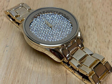 Load image into Gallery viewer, Unused ORTZ Men Gold Tone Bling Rhinestone Analog Quartz Watch Hours~New Battery
