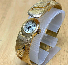 Load image into Gallery viewer, Vintage Pilgrim Lady 17J Gold Tone Cuff Bangle Hand-Wind Mechanical Watch Hours
