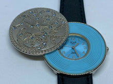 Load image into Gallery viewer, Kish Men Lady Dual Swing Cover Rhinestone Analog Quartz Watch Hours~New Battery
