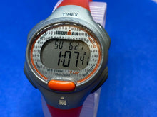 Load image into Gallery viewer, Timex Ironman Indiglo Lady Pink Silver Digital Alarm Chrono Watch Hours~New Batt
