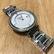 Load image into Gallery viewer, Kenneth Cole Lady Silver Rhinestone MOP Analog Quartz Watch Hour~Date~New Batter
