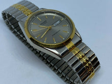 Load image into Gallery viewer, Vintage Sharp Japan Men Dual Tone Analog Quartz Watch Hours~Day Date~New Battery
