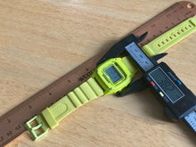 Load image into Gallery viewer, Quiksilver Men 100m Green Rectangle Digital Alarm Chrono Watch Hours~New Battery
