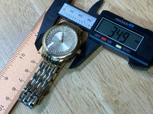 Load image into Gallery viewer, Relic Lady 30m Gold Tone Rhinestone Analog Quartz Watch Hours~New Battery
