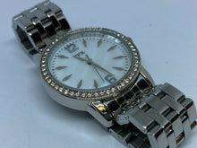 Load image into Gallery viewer, Unused TFX Bulova Lady Silver MOP Rhinestone Analog Quartz Watch Hour~New Batter
