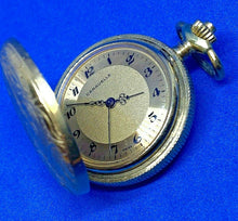 Load image into Gallery viewer, Vintage Caravelle-Bulova Swiss 36mm Gold Tone Half Hunter Hand-Wind Pocket Watch
