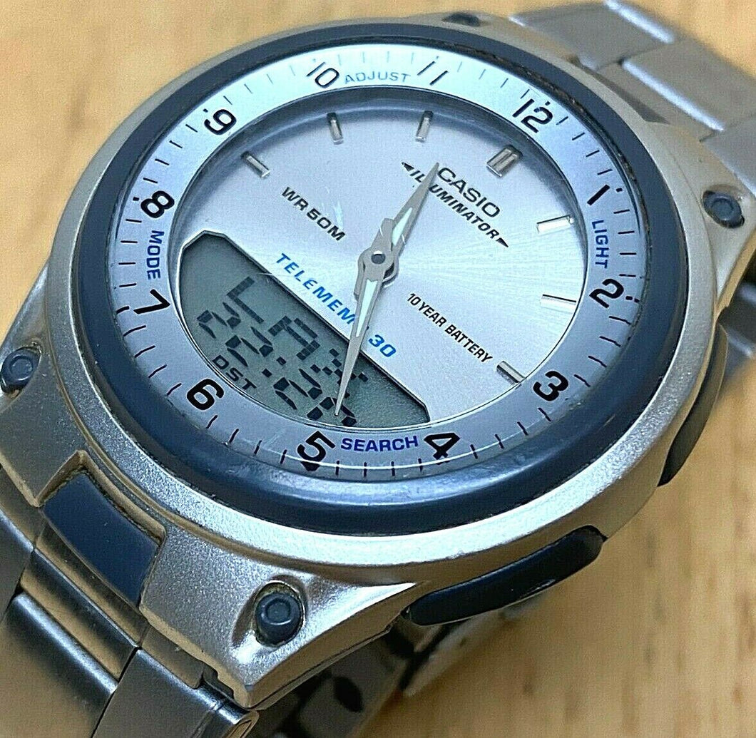 CASIO Mod 2747 AW-80 Men 50m Analog Digital Alarm Chrono Watch Hours~New Battery