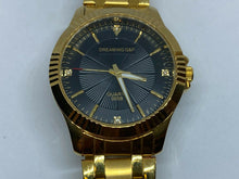 Load image into Gallery viewer, Dreaming Q&amp;P Men Gold Tone Black Dial Luxury Analog Quartz Watch Hour~New Batter
