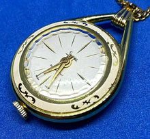 Load image into Gallery viewer, VTG Sheffield Swiss Lady Art Deco Hand-Wind Necklace Pendant Pocket Watch Hours
