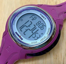 Load image into Gallery viewer, Timex Ironman Lady 100m Purple Oval Digital Alarm Chrono Watch Hours~New Battery
