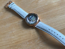 Load image into Gallery viewer, Bertha Lady Rose Gold Rhinestone Owl Dial Analog Quartz Watch Hours~New Battery
