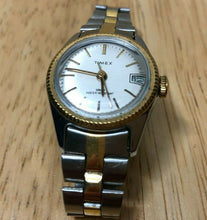 Load image into Gallery viewer, Vintage Timex Lady Dual Tone Flute Bezel Hand-Winding Mechanical Watch Hour~Date
