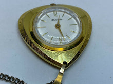 Load image into Gallery viewer, Vintage Harvester Lady Gold Tone Hand-Wind Up Necklace Pendant Pocket Watch Hour
