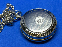 Load image into Gallery viewer, Danbury Men Half Hunter Silver Black Roman Skeleton Hand-Wind Pocket Watch Hours
