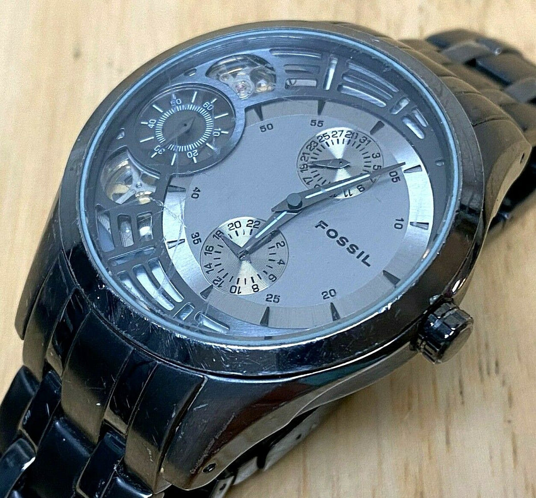 Fossil Twist ME-1012 Mens Analog Quartz Automatic Second Watch Hours~New Battery