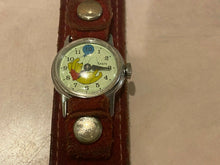 Load image into Gallery viewer, Rare Vintage Disney Pooh Sears Lady Old Leather Hand-Wind Mechanical Watch Hours
