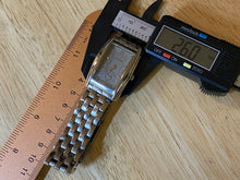 Load image into Gallery viewer, Geoffrey Beene Mens Small Second Silver Rectangle Quartz Watch Hours~New Battery
