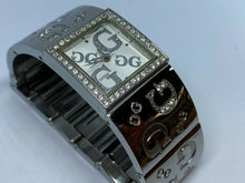Load image into Gallery viewer, GUESS G96073L Lady Silver Rhinestone Bangle Analog Quartz Watch Hour~New Battery
