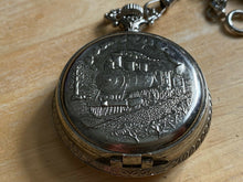 Load image into Gallery viewer, VTG Westclox Silver White Railroad Train Hand-Wind Mechanical Pocket Watch Hours
