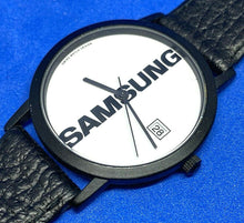 Load image into Gallery viewer, Vintage Samsung Men Lady Silver Black White Swiss Quartz Watch Hours~New Battery
