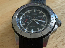 Load image into Gallery viewer, GUESS Mens 100m Diver Silver Black Analog Quartz Watch Hour~Day Date~New Battery
