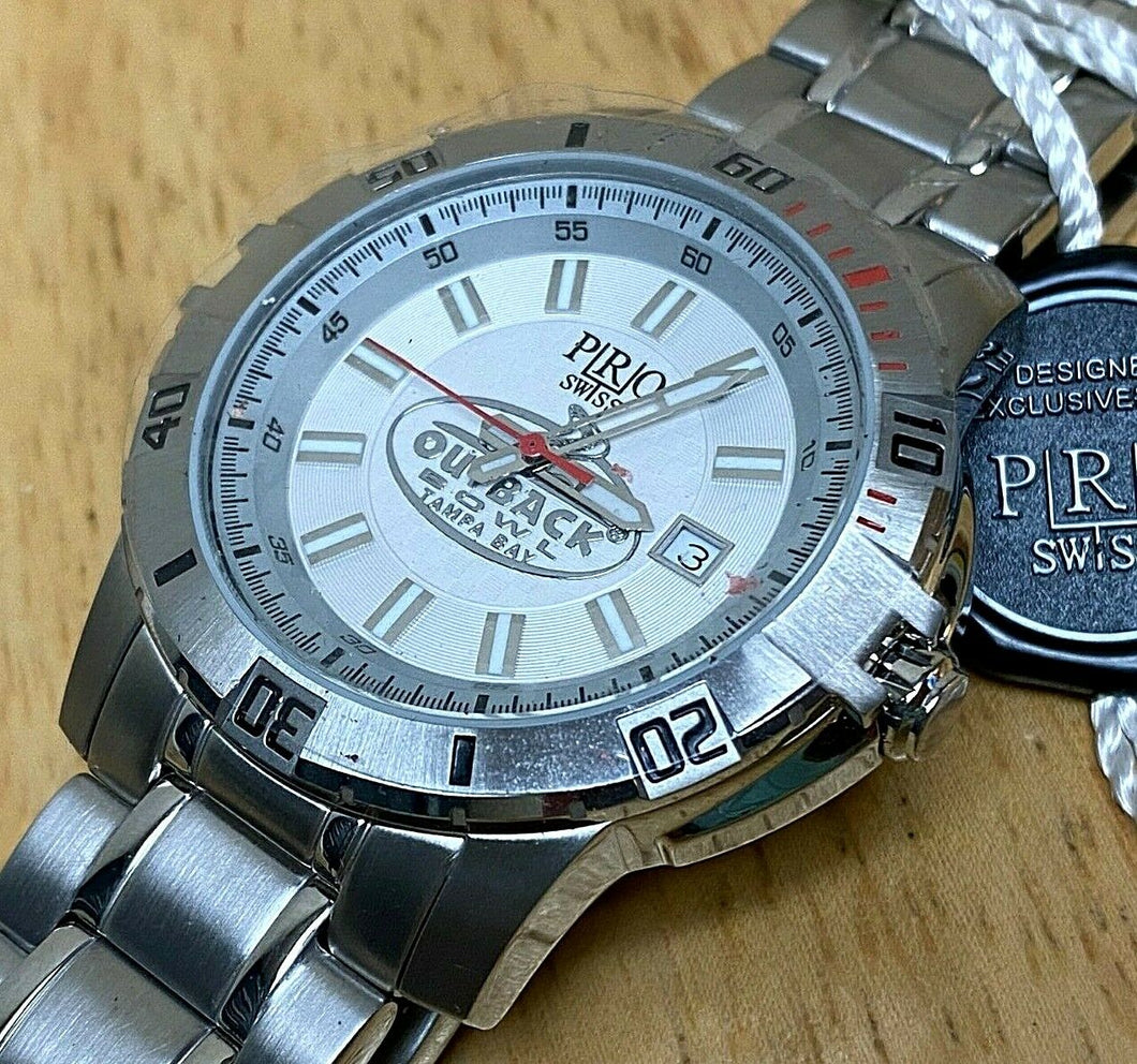 Unused PRO Swiss Outback Bowl Men 100m Steel Quartz Watch Hours~Date~New Battery