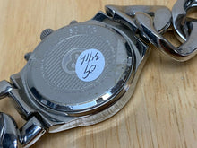 Load image into Gallery viewer, SO &amp; CO Lady Silver Blue Thick Chain Bracelet Analog Quartz Watch Hours~New Batt
