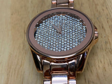 Load image into Gallery viewer, Unused ORTZ Mens Rose Gold Tone Rhinestone Analog Quartz Watch Hours~New Battery
