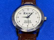 Load image into Gallery viewer, Unused EIGER Silver Edition Men Fancy Bezel Analog Quartz Watch Hour~New Battery
