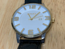 Load image into Gallery viewer, AUGUST Steiner Men Dual Tone Leather Swiss Analog Quartz Watch Hours~New Battery
