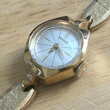 Load image into Gallery viewer, Vintage Benrus Lady 20 Micron Gold Plated Swiss Hand-Wind Mechanical Watch Hours
