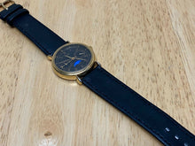 Load image into Gallery viewer, VTG ADEC Citizen Men Gold-Black Triple Date Moon Phase Quartz Watch Hour~New Bat
