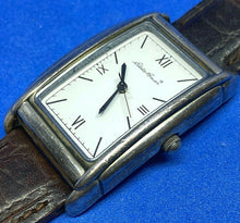 Load image into Gallery viewer, VTG Eddie Bauer Mens Antique Silver Finish Curved Quartz Watch Hours~New Battery
