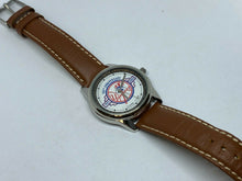 Load image into Gallery viewer, Yankees 100 Anniversary Game Time Men Leather Analog Quartz Watch Hours~New Batt
