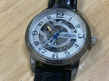 Load image into Gallery viewer, Stuhrling Men Lady 20J Silver Skeleton Leather Self-Wind Automatic Watch Hours
