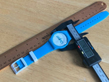 Load image into Gallery viewer, QUEST Mens Blue White Plastic Ultra Light Analog Quartz Watch Hours~New Battery
