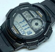 Load image into Gallery viewer, Casio AE-1000W Men Silver Black Digital Alarm Chrono Quartz Watch Hours~New Batt
